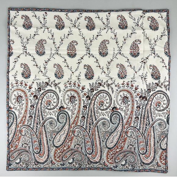 Pottery Barn Euro Sham Quinn Paisley Cotton Pillow Cover India Floral Boho NWOT - Picture 3 of 5